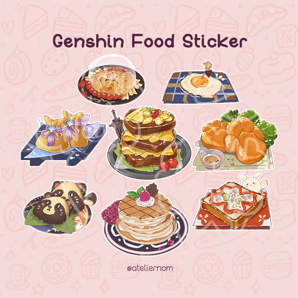 

[AtelierNom] Sticker Genshin Impact Food
