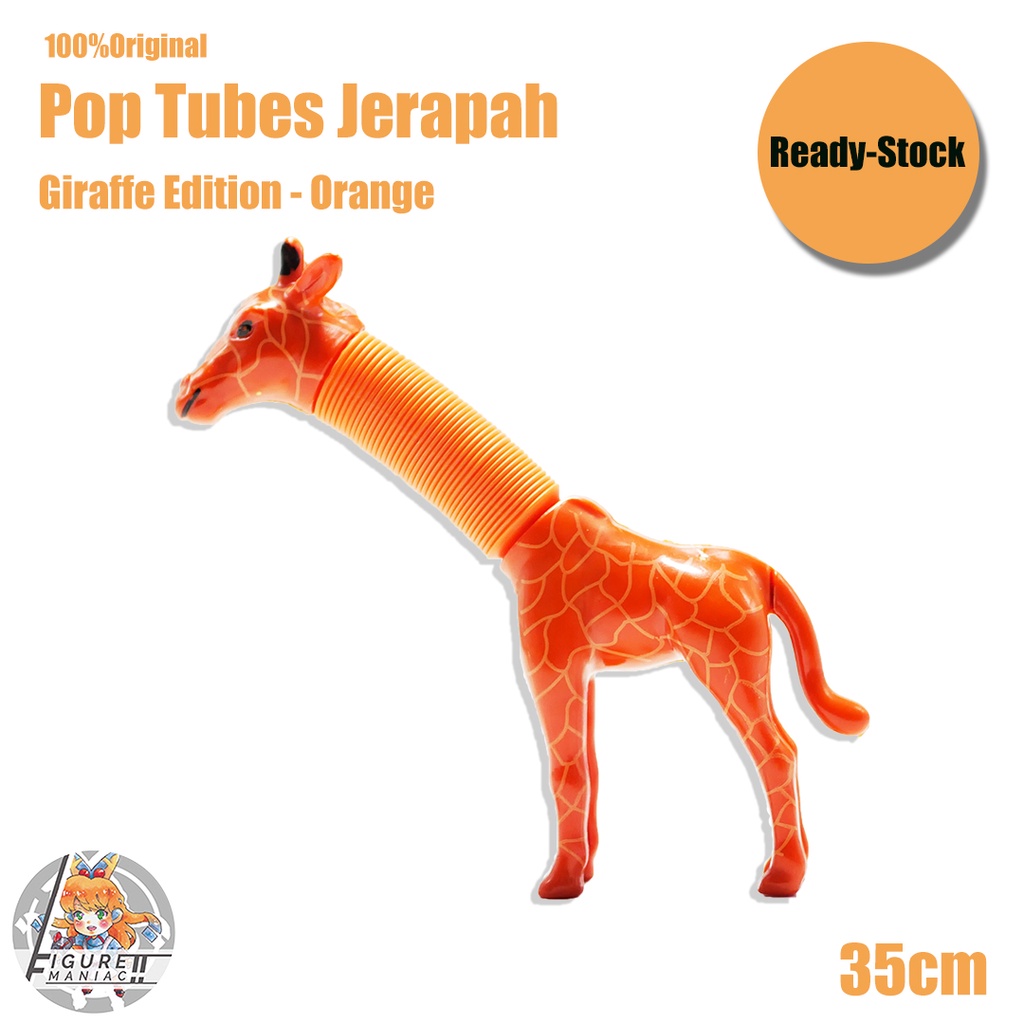 Figure Maniac - Pop Tubes Karakter Giraffe Light Up Edition Glow Pipa Nyala Anak Premium Import