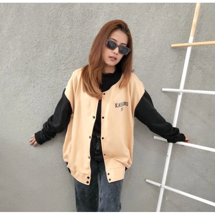 Sweater Baseball KASHENG 2016 2XL Varsity Jacket Bigsize Korean Fashion Look Kasual Santai Modern Kekinian