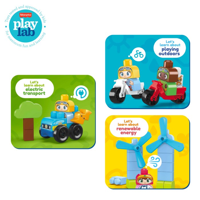 Mega Bloks Green Town Build & Learn Eco House - Mainan Balok