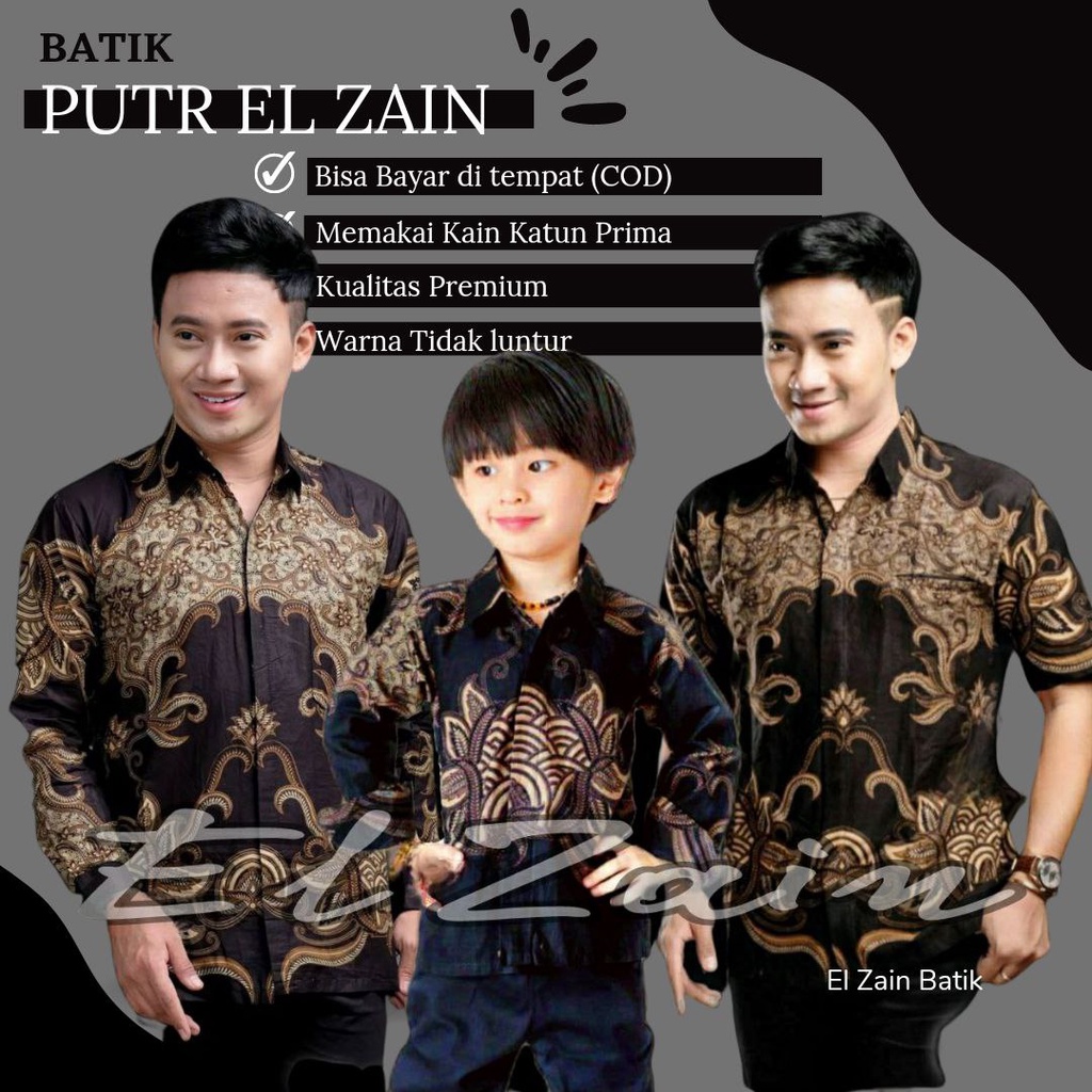 TERBARU Couple sweet || couple batik ayah dan Batik anak cowok BATIK HITAM Batik Terbaru Batik 2022