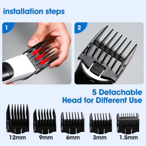 Bomidi L1 Alat Cukur Rambut Elektrik Mesin Hair Clipper Cordless Set Cukuran Mencukur Perawatan Pria 5 Detachable Head