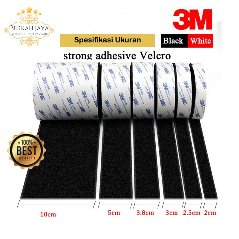 Velcro Perekat Tape Velcro Double Tape Serbaguna Double Tape Hook and Loop Adhesive 1 Set