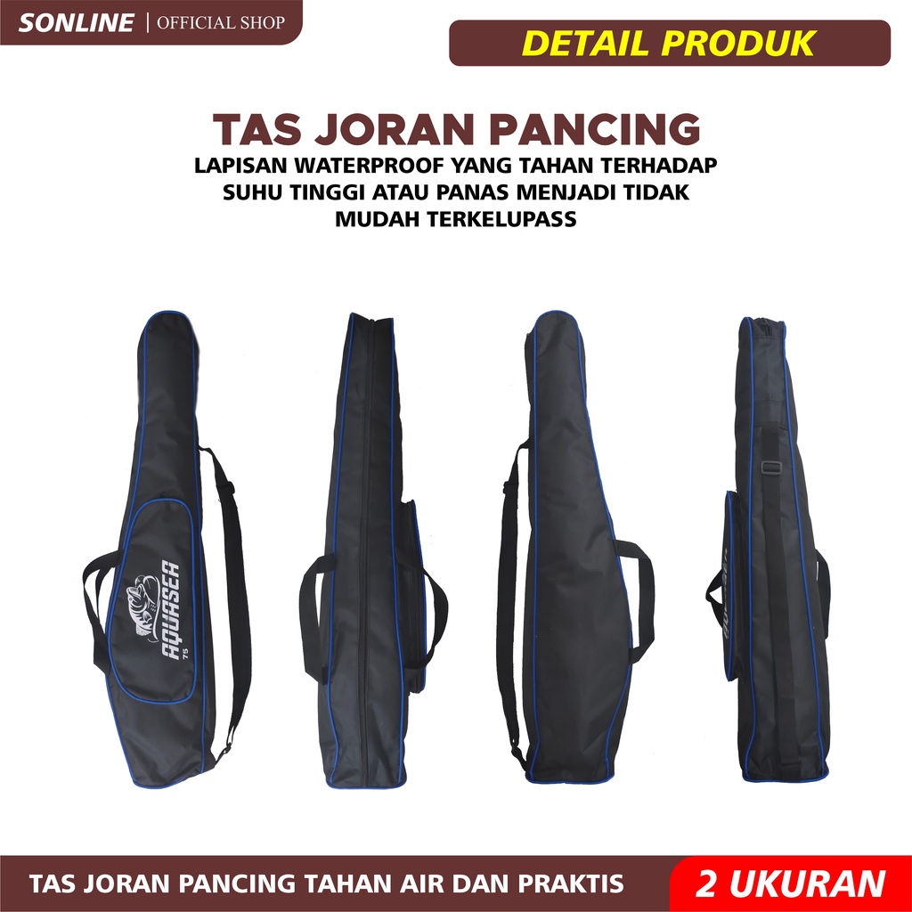 SONLINE -Tas Pancing Brother Ukuran 75cm &amp; 100cm Warna Merah Biru Waterproof Awet TASBR