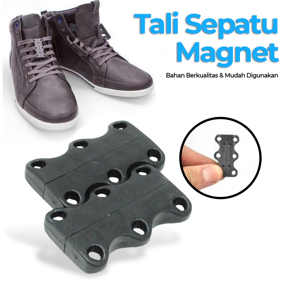 Tali Sepatu Magnet - HJ-0001 - OMHABSBK Black