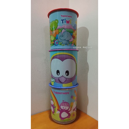 Toples Tupperware One Touch Tiwi/Penguin Canister 2L