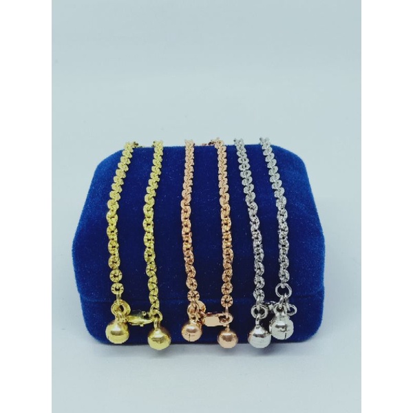 GELANG TANGAN WANITA PERAK 925 ASLI LAPIS EMAS - GELANG SILVER MODEL NORI UKIR + 2 BEL - PERHIASAN GELANG TANGAN SILVER 925 FASHION  WANITA