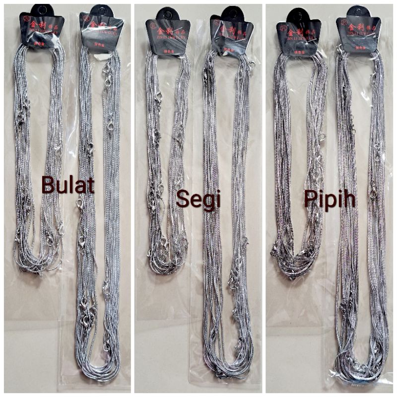 Kalung Rodium / Radium 12buah Kulakan Grosir