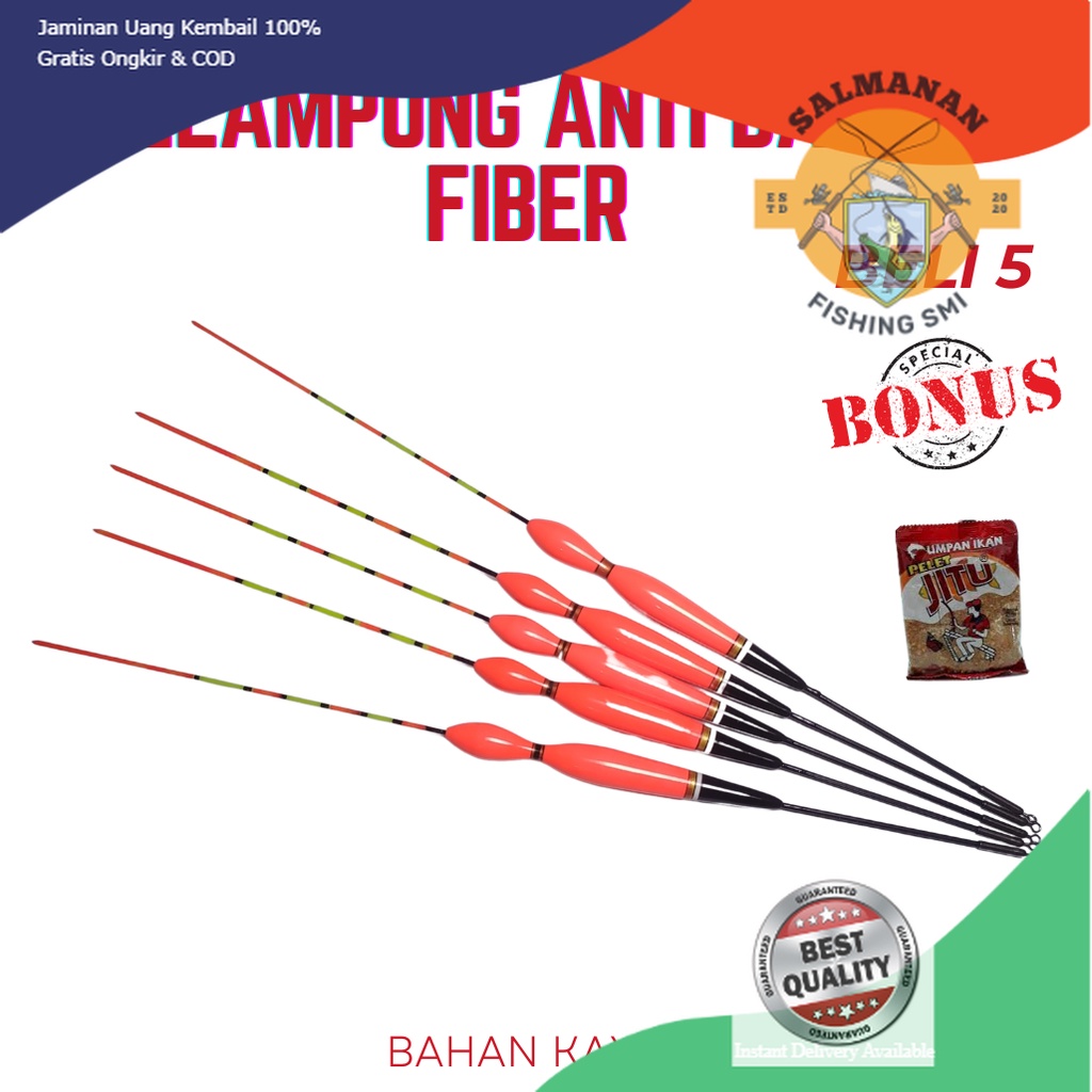 Pelampung Pancing Anti Badai Fiber Merah