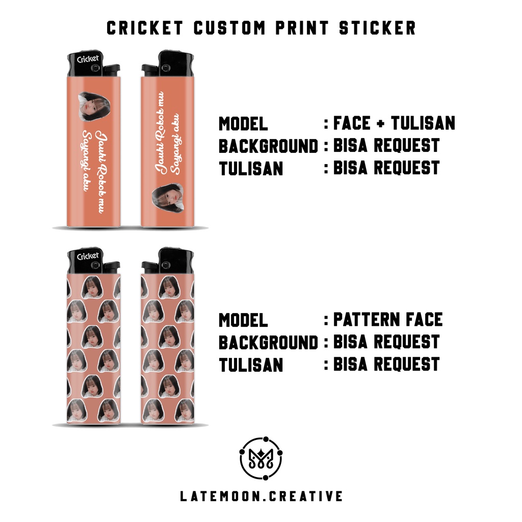 (BISA COD) ANDRO KOREK CUSTOM / CRICKET CUSTOM MEDIA STICKER