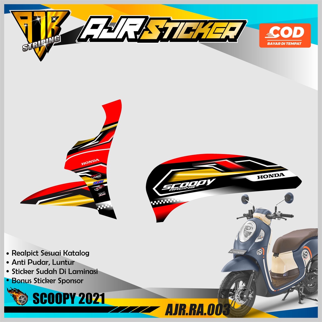 STRIPING HONDA SCOPY NEW 2021 - DECAL/Striping Variasi List HONDA SCOPY NEW 2021 . AJR.RA.003