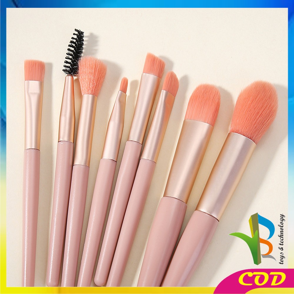 RB-K93 K94 Kuas Make Up Set 8pcs Set Mini Travel Brush Make Up Set Cosmetic / Set Kuas Make Up / Beauty Tools