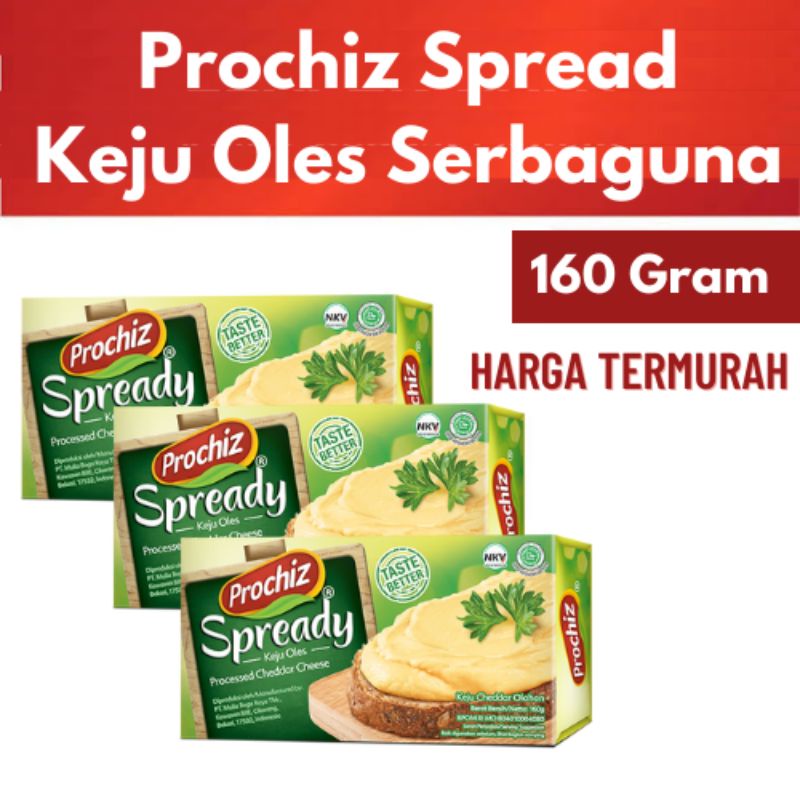 Jual Keju Oles Prochiz Spready 160 Gram Selai | Shopee Indonesia