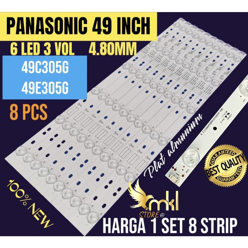 BACKLIGHT TV LED PANASONIC 49 INCH 49C305G 49E305G BACKLIGHT TV LED 49 INCH
