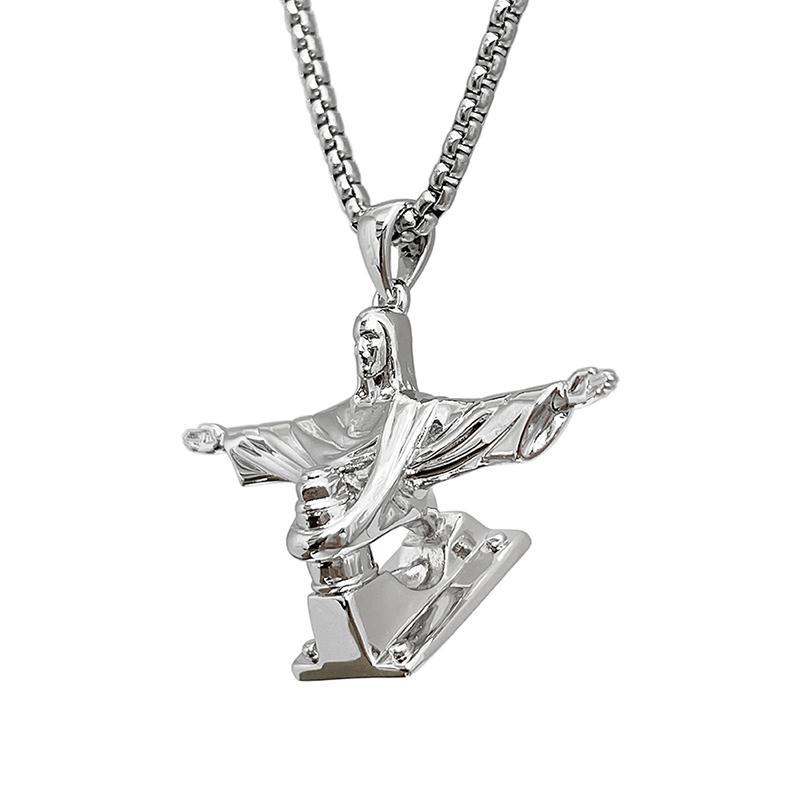 [Rio X Skateboard] Liontin Kalung Original Niche Desain Mandiri Street Couple Sweater Rantai