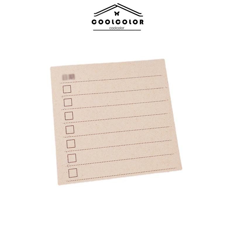 COD❤️Sticky Note Memo Brown White Retro Sederhana Korea Sticky Note Alat tulis- cl