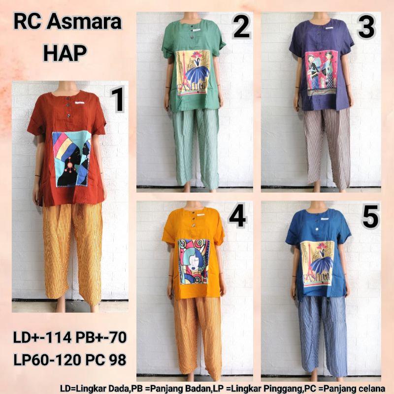 SETELAN HAP CELANA PANJANG RC ASMARA TMBL + HALO