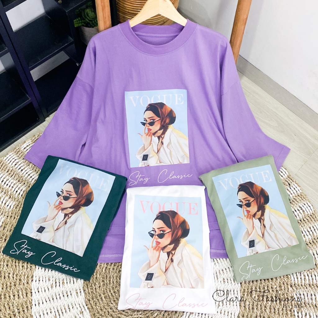 Blouse Oversize Atasan Baju Wanita Muslim Bahan Cotton Combed 24s Baju Atasan Kaos Korean Style Wani