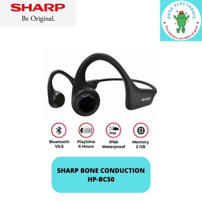 Hef Sharp Bone Conduction Hp-Bc50 Headphone Wireless
