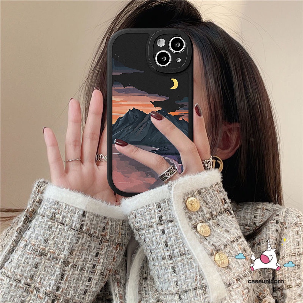 Oppo A15 A95 A17 A57 A5s A54 A96 A74 A94 A76 A55 A77 A16 A77s A12 A16K A3S A16E A78 A1K A9 A5 A31 A7 A53 A92 A15s Reno 8T 5Z 8 7Z 5F 6 4 A36 Snow Mountain Sunset Soft Case Pemandangan