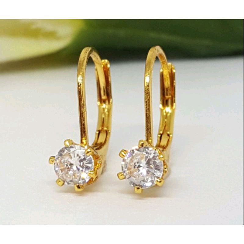 Anting Wanita Permata Murah Cantik Material Rodhium