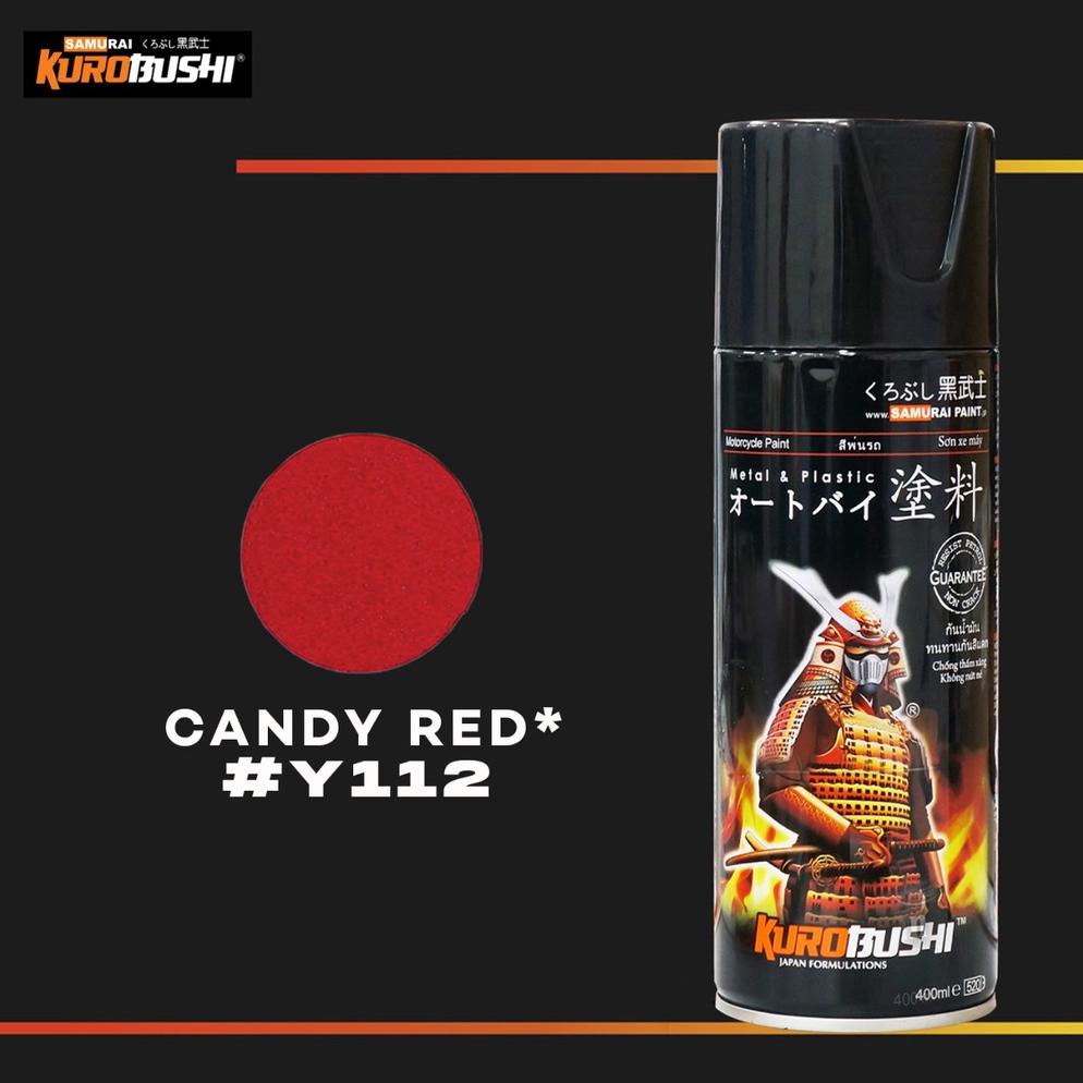 

SAMURAIPAINT, CANDY RED Y112 CAT AEROSOL KUALITAS KOMPRESOR TERLARISS...,,,,,