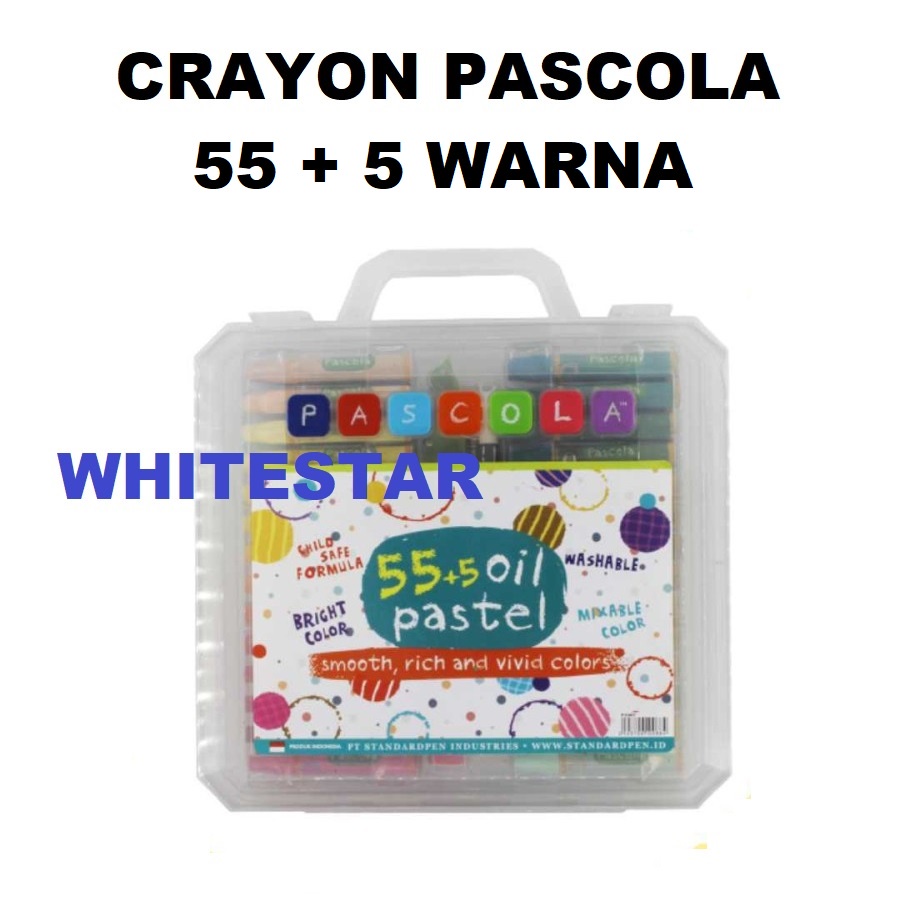 

crayon / oil pastel pascola 55 + 5 warna