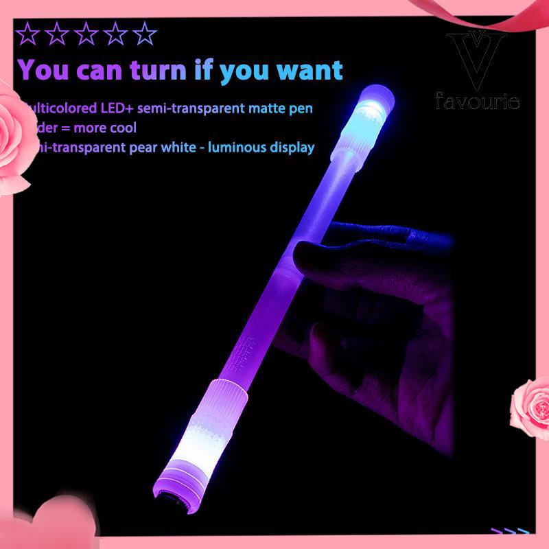 CODSpinning pen pulpen pena putar plastik balance anti stress bolpoin rotating Dengan lampu led bercahaya-FA