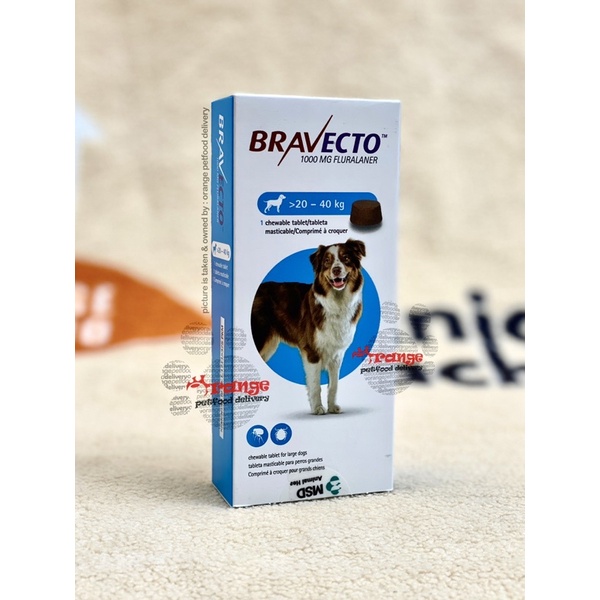 bravecto chewable tablet L for dogs 20-40 kg