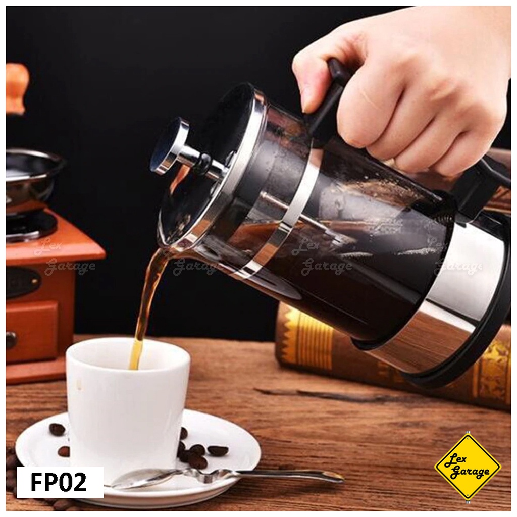 French Press Coffee Tea Maker Plunger Alat Seduh Kopi Teh Manual