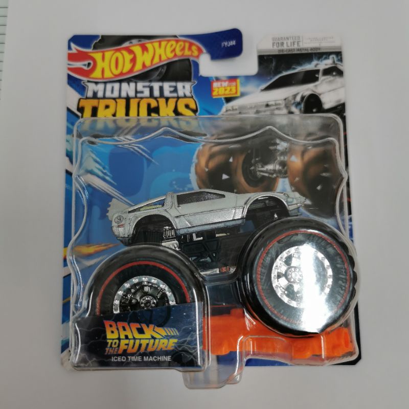 Diecast Hot Wheels Monster Trucks A23 BTTF BACK TO THE FUTURE ICED TIME MACHINE C22 Mobil Mainan Anak