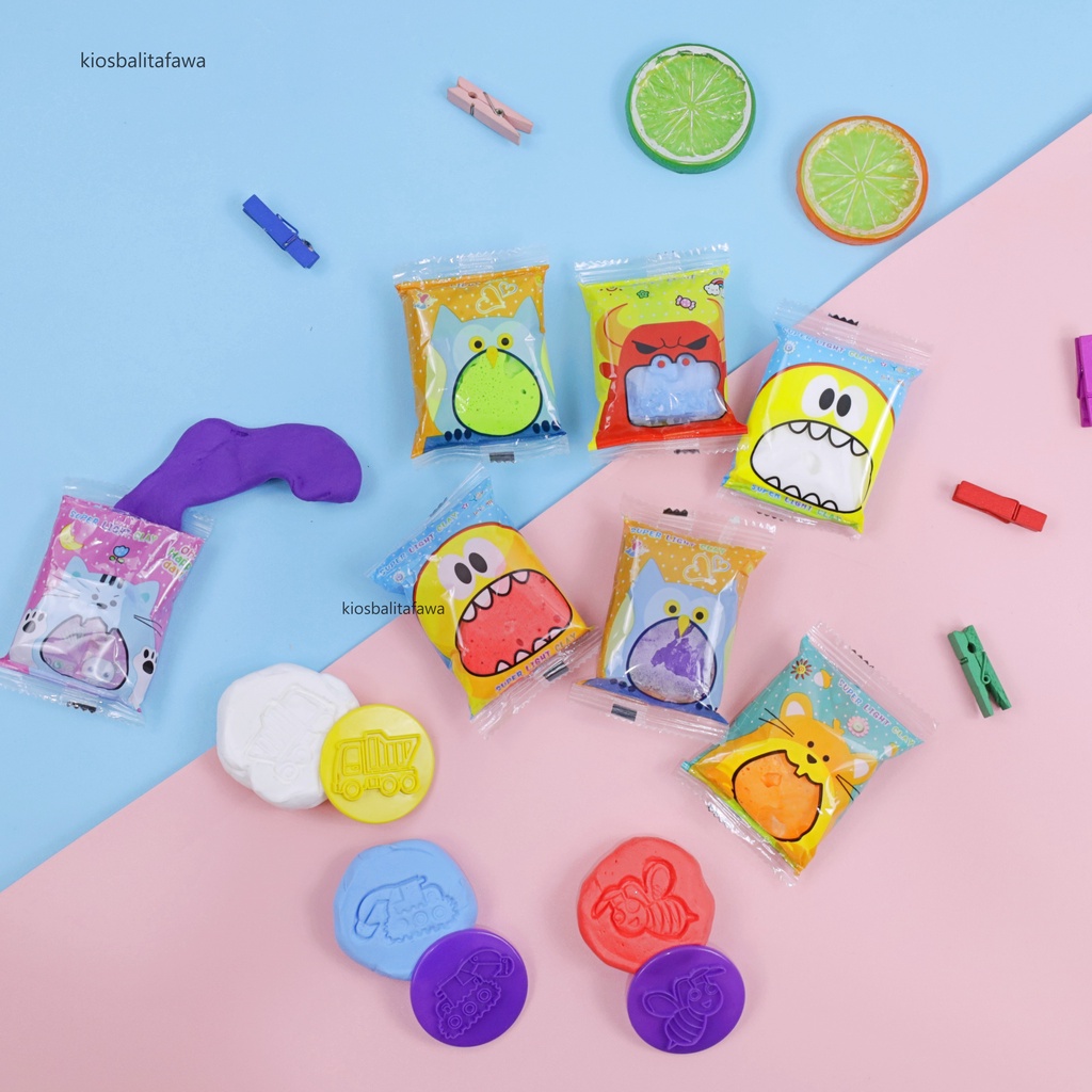 (SATUAN) Mainan Anak Clay Toy / Polymer Clay Play Doh Kreasi Anak Laki Perempuan Slime Lilin Plastisin Babycinnamon