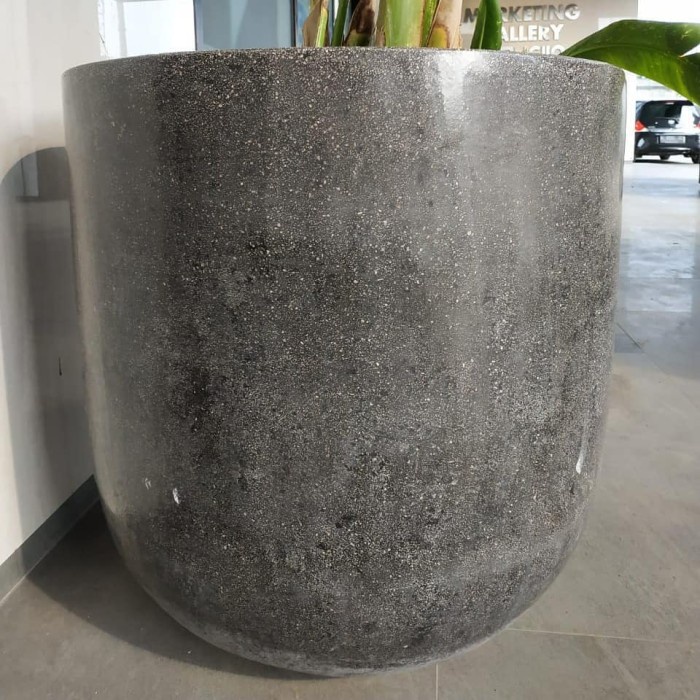 Bak Pot Teraso Granit Hitam