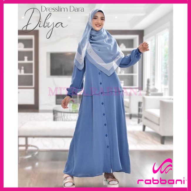 DISKON RABBANI ORI - Gamis Dresslim Dara Dibya Rabbani Lengan Panjang Terbaru Bandung