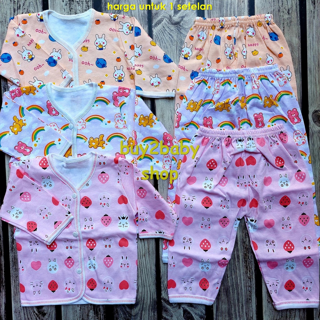 Setelan piyama celana panjang bayi Baby Girl Series Hokiku/Bebifun 0-3 Bulan 1 PCS