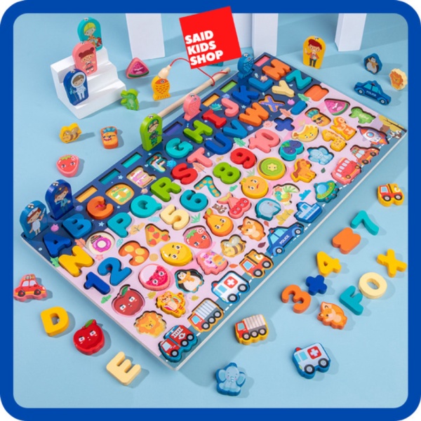 

Murah Papan Edukasi Kayu Mainan Dijual 8in1 Montessori