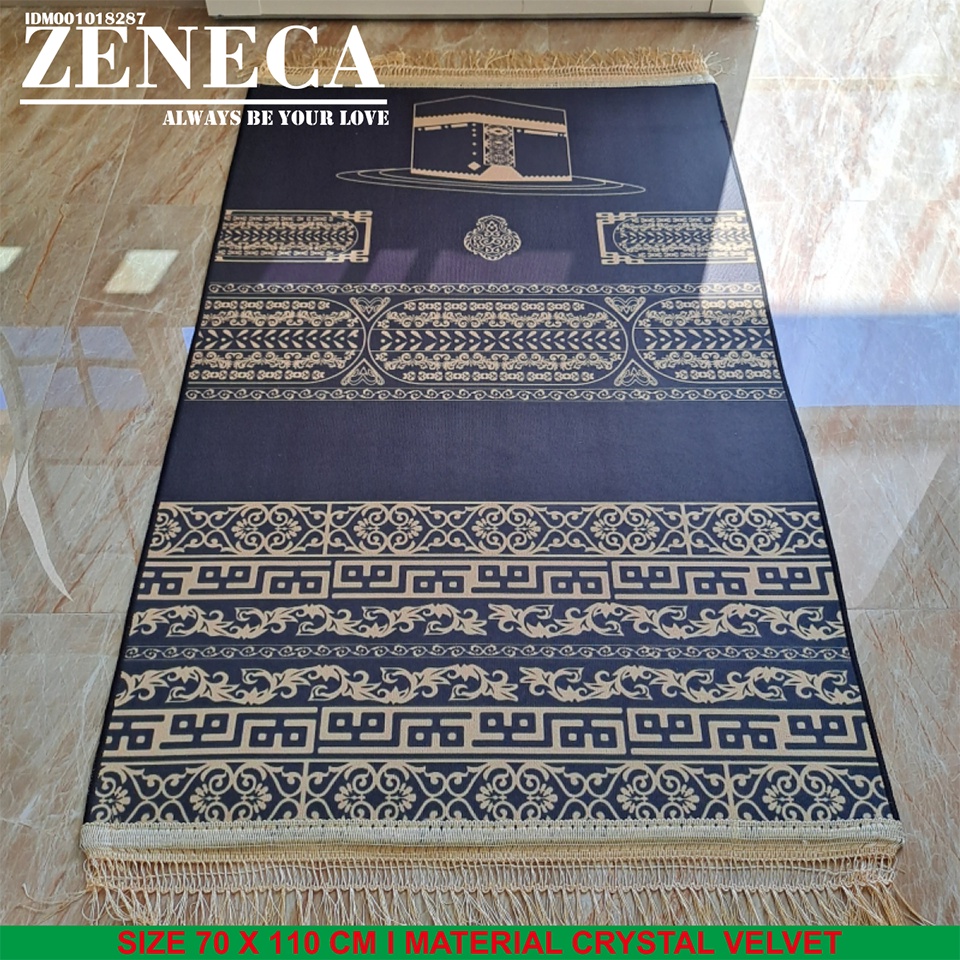 Zeneca Sajadah Turki Premium Print 3D Bahan Crystal Velvet Ukuran 70 x 110cm Kualitas Tinggi