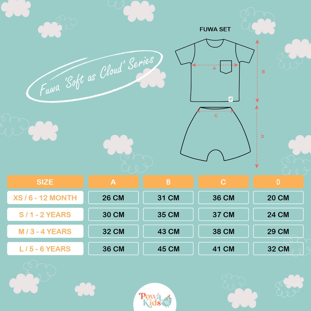 Powa Kids Fuwa Set | Baju Anak | Baju Set