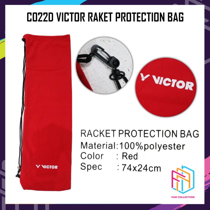 VICTOR TAS KAIN SERUT COVER RAKET BADMINTON ORIGINAL ORIGINAL BEST QUALITY