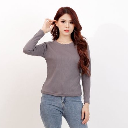 INNER BASIC LONGSLEEVE SHIRT RIB TEBAL KOS LENGAN PANJANG