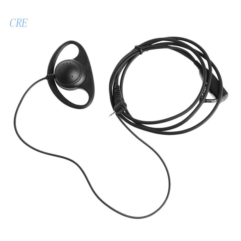 Cre Headset Earpiece Tipe D PTT Mic Untuk Talkabout Walkie Talkie 2.5mm 1-Pin