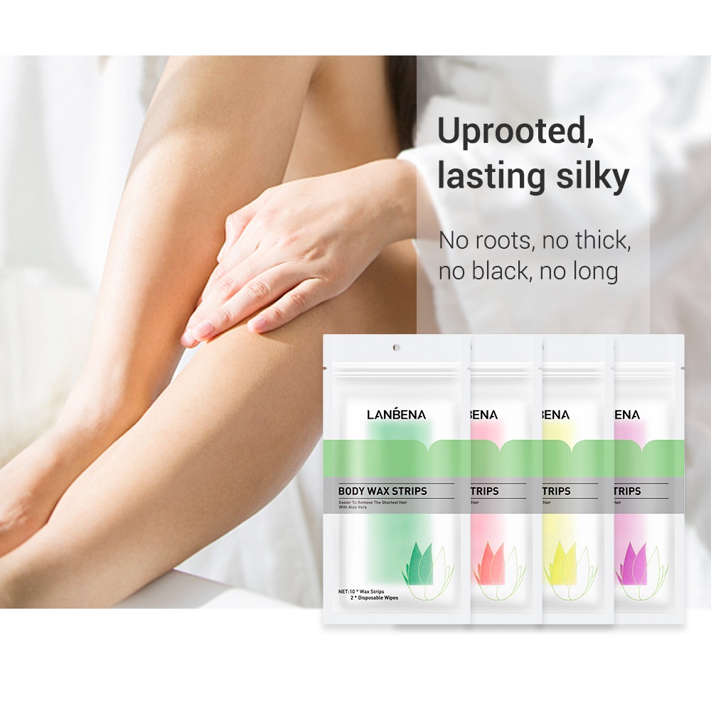 (READY &amp; ORI) LANBENA BODY WAX STRIPS SMALL / BIG SIZE WAXING BADAN HAIR REMOVAL BEESWAX