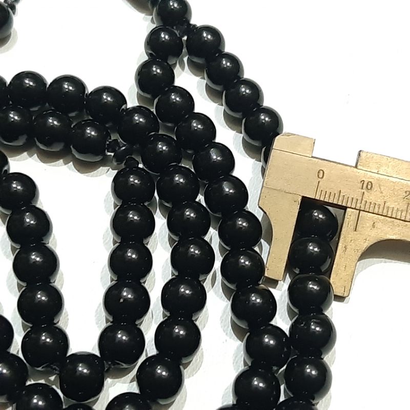 TASBIH BATU BLACK ONIX 10MM 99BUTIR BANDUL 2