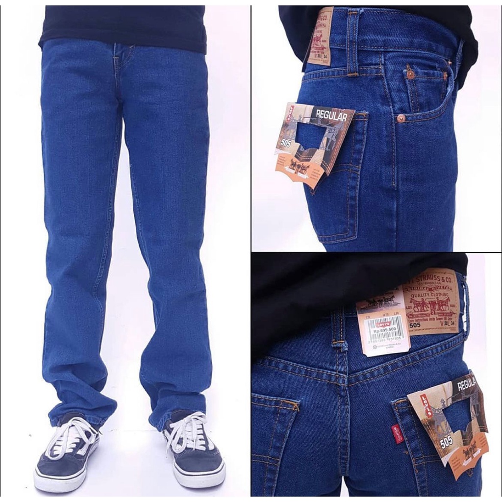 Celana Jeans Pria Panjang Standar Reguler Fit Terbaru Jumbo Big Size 27-44