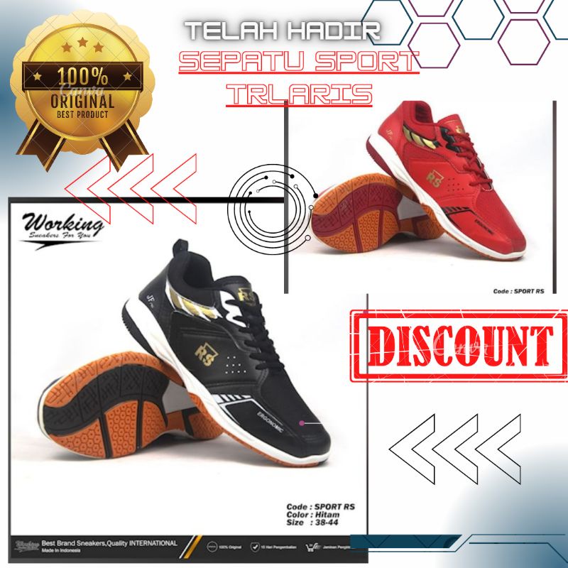 SEPATU OLAHRAGA SPORT RS /SEPATU PRIA TRBARU SEPATU LOKAL WORKING RS
