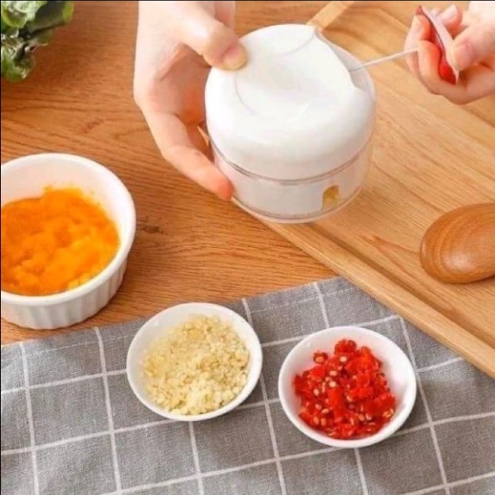 Penggiling Daging Sayur Bawang Putih Mini Food Chopper Blender Tarik