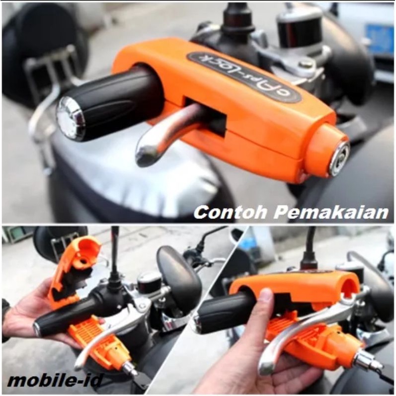 Kunci Setang Motor Anti Maling Pengaman Kendaraan Saat Parkir - Motorcycle Lock Handlebar