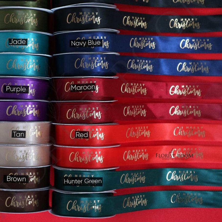 

GH2★ Pita Satin Merry Christmas ±2.5cm x 20yard - Kode : 15208225 Terlaku