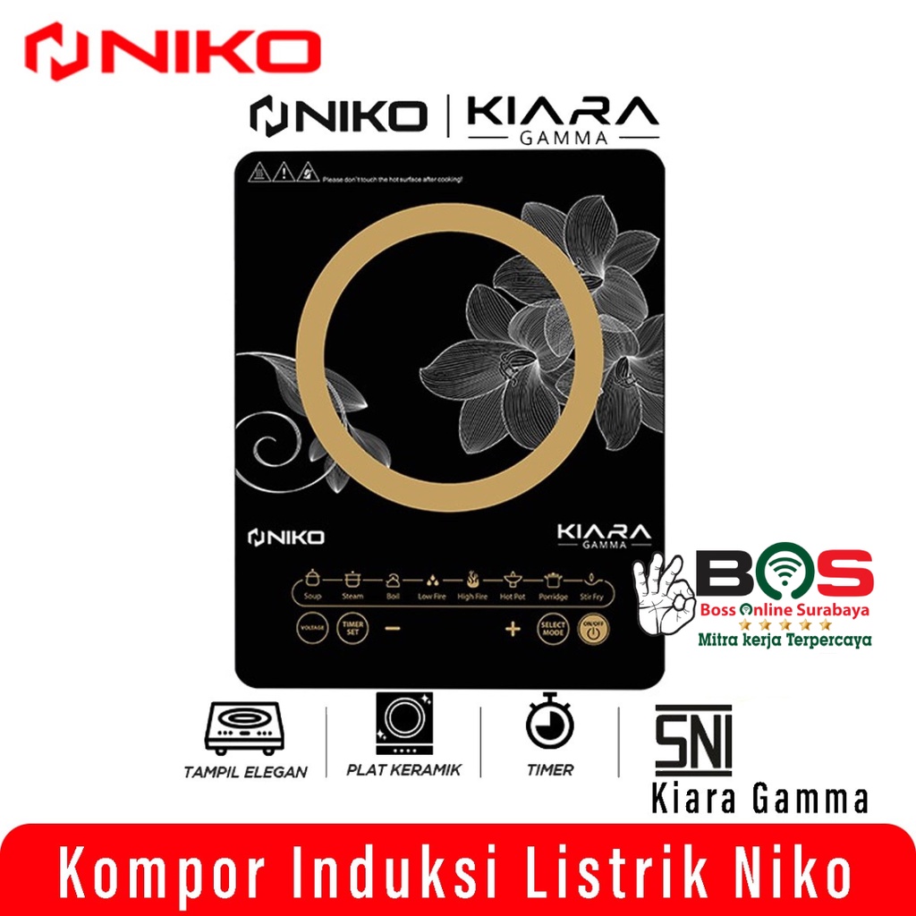 Kompor Listrik Induksi Niko 1 Tungku Induction Stove Kiara Gamma