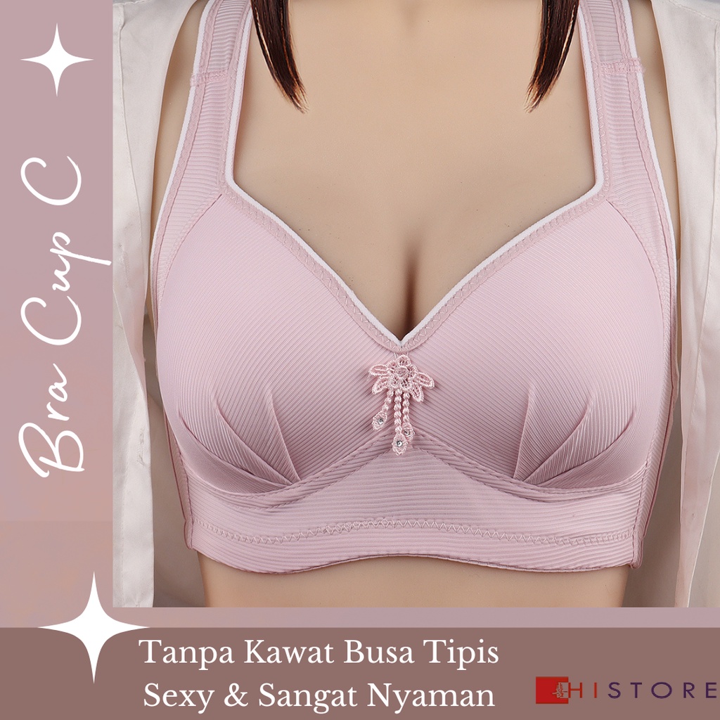 [HI] Bra BH Fashion Cup C Wanita Bra wanita Premium Busa Tipis Tanpa Kawat Sangat Nyaman 666